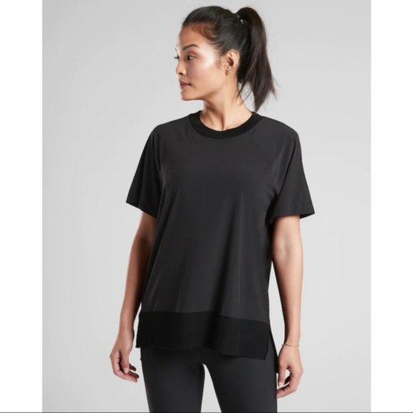 Athleta Tops - Athleta Black Relaxed Zephyr Tee